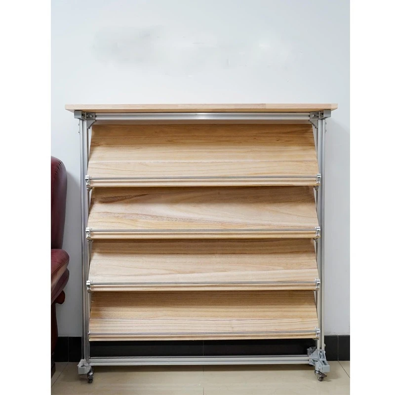 

Shoe rack storage rack simple indoor mobile small shoe household multi-layer open aluminum profile