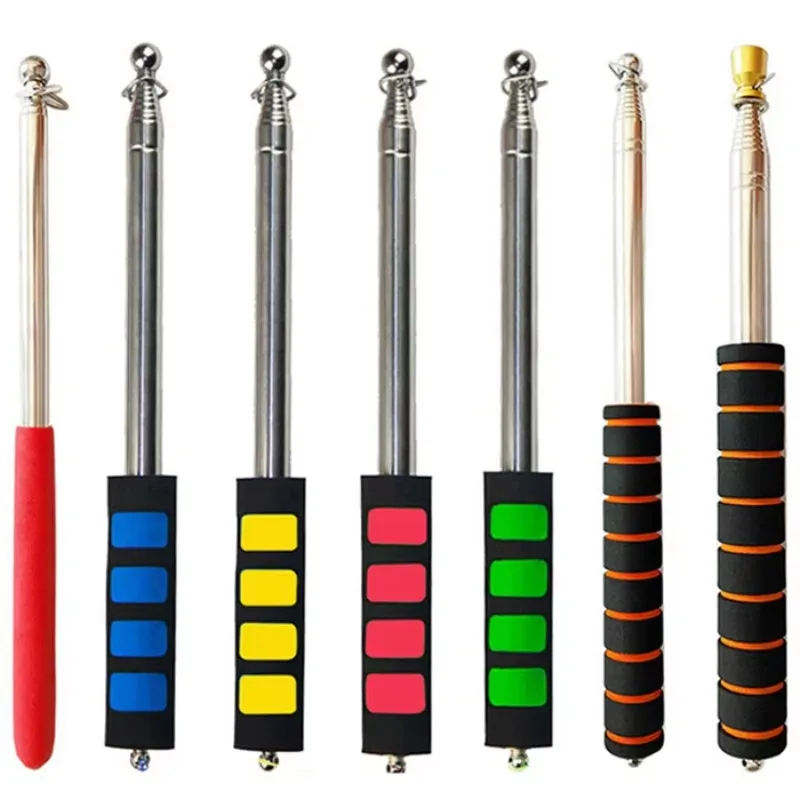 

【Hot】Cheap Stainless Steel Aluminum Advertising Sports Flexible Telescopic Colorful Hand Held Portable Tour Guide Flag Pole for