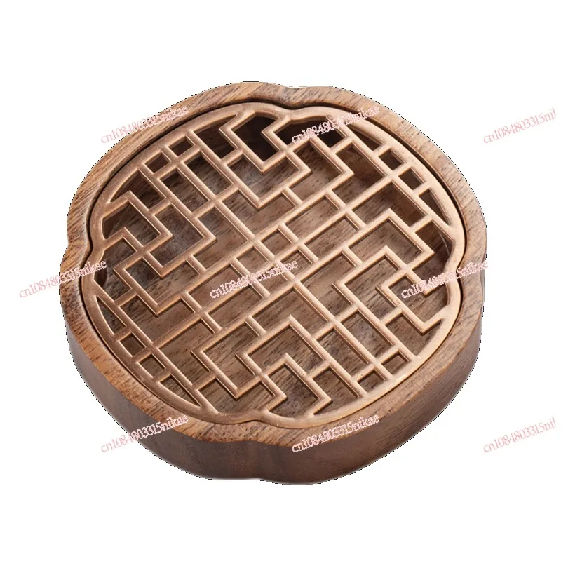 

Walnut Home Water-Storage Kettle Stand - New Chinese Small Tea Tray, Solid Wood Dry-Brew Tray