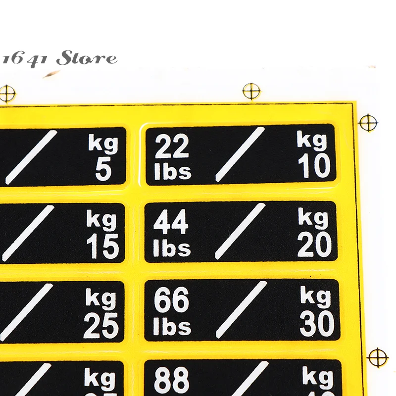 （NEW）1sheet Weight Sticker Labels For Gym Equipment Accessories Power Equipment Label