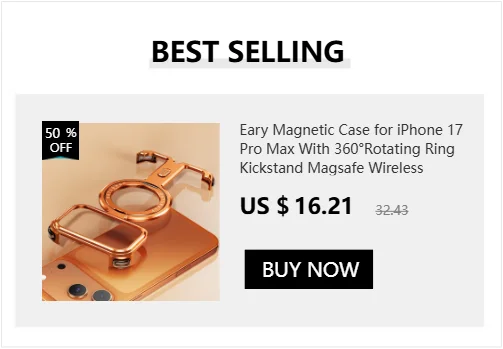Eary 9-Shaped Phone Case for iPhone 18 17 Pro Max for Magsafe With 90° Lens Holder Stand Metal Frameless Bumper Anti-Drop Shells