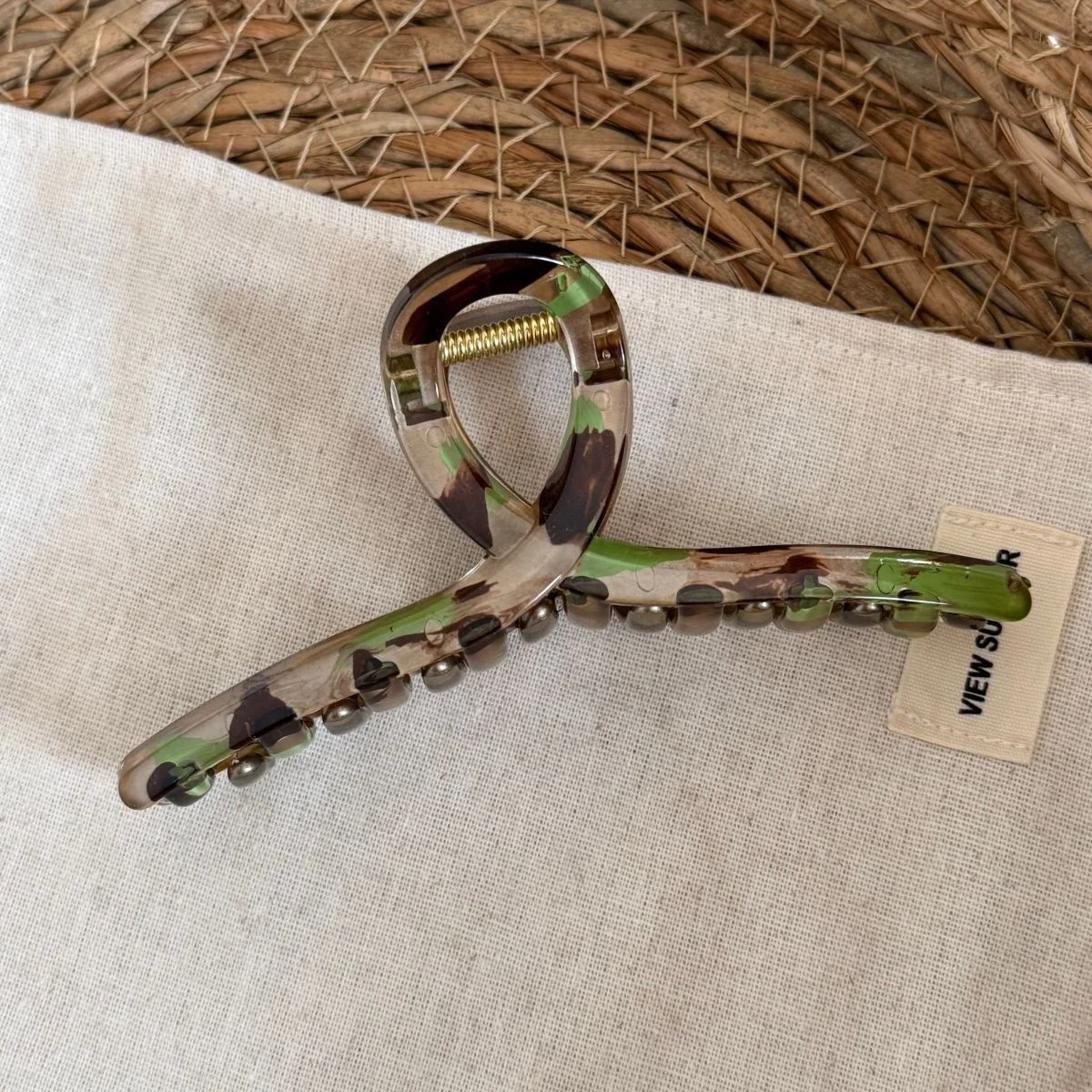 9 Style Grey Green Painting Pattern Hair Claw Women Fashion Hair Clip Large Claw Clip for Girl Fashion Accessories Gifts view 6
