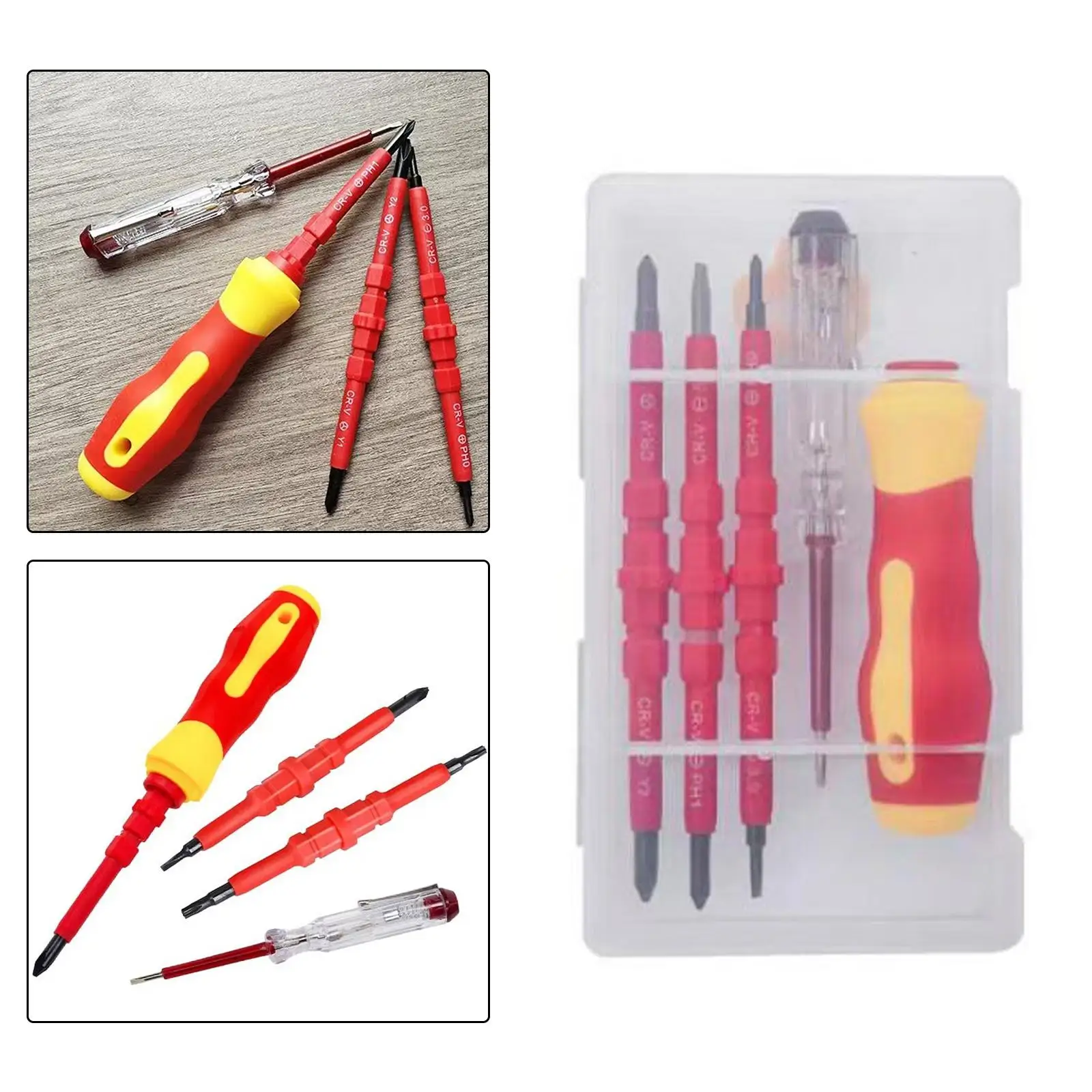 

Professional Insulated Screwdriver Set with Driver Bits for Home Maintenance