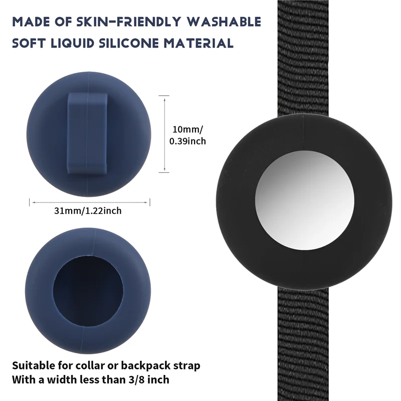 A13E-Cat Collar Holder, For Air Tag Cat Collar Holder Compatible For  Airtag GPS Tracker,2Pack Case Cover