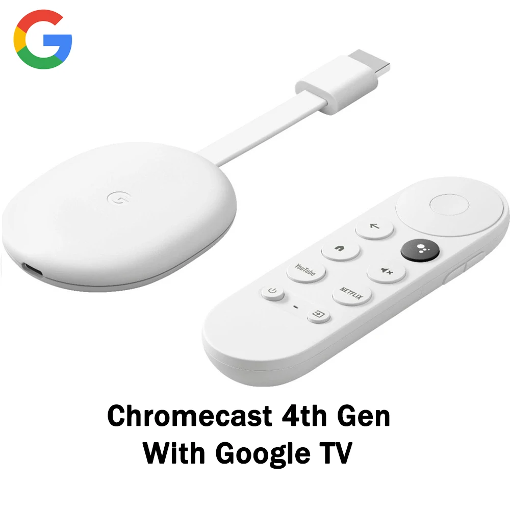 

New Google Chromecast 4th With Google TV Ready Stock Android 10 HDR10 Netflix Certified Dolby Vision Atmos Up to 4K HDR 60 FPS