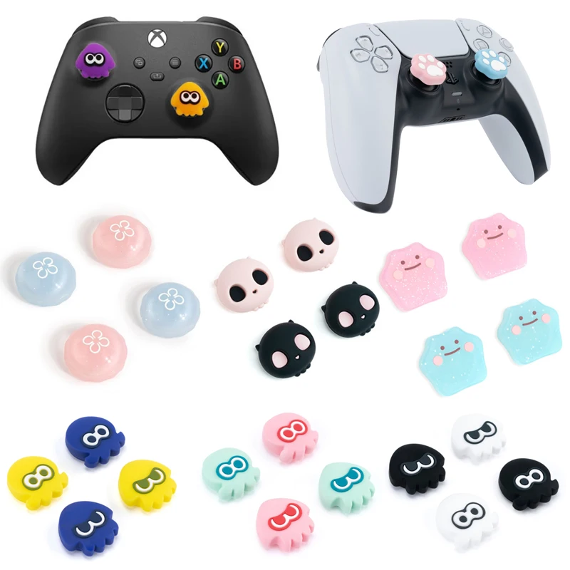 Poincoque de protection en silicone pour manette de Sony PS5, PS4, PS3, Xbox One, 360 Slim Series, X, S Switch Pro, Thumb Stick Grip Cap