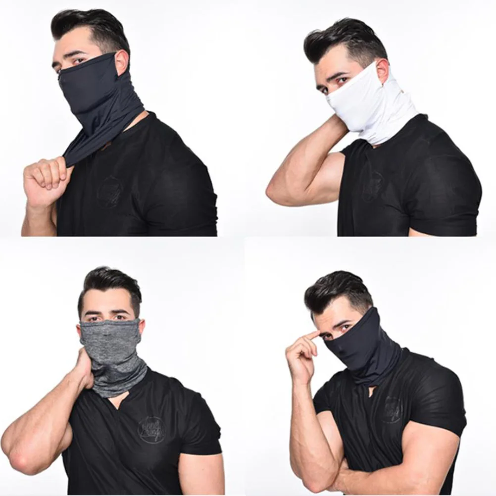

Face Mask Cycling Sun Headwear Neckerchief Multifunctional Headwrap Summer Riding Gaiter Black Man