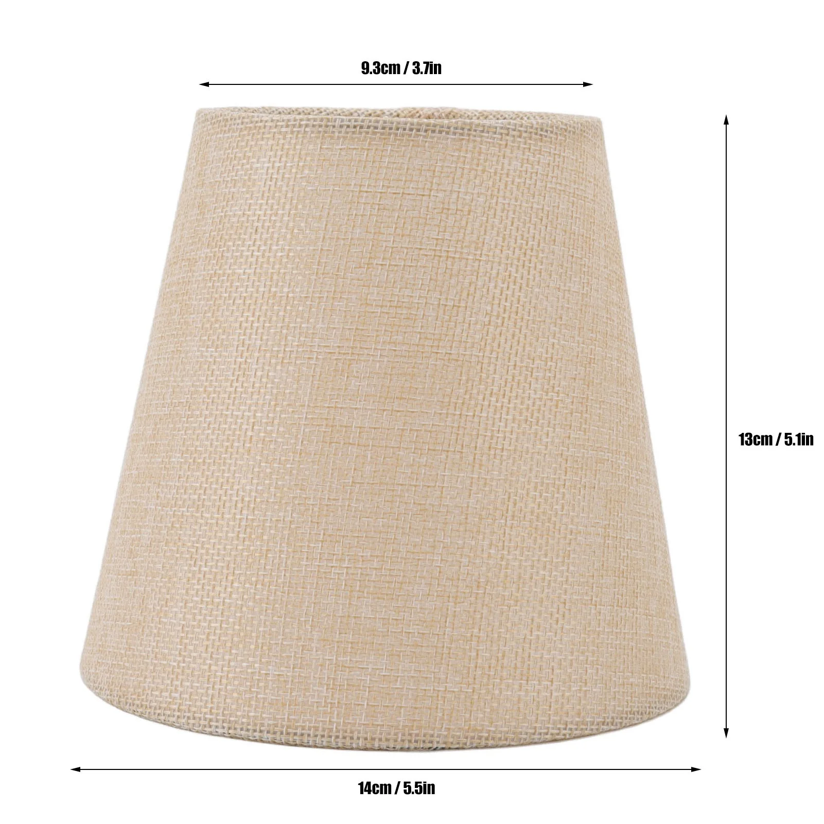 6Pcs Linen Fabric Lamp Shade Cover Cylindrical Lampshade with Iron Support for E14 Bulbs Household Light Table Lamps