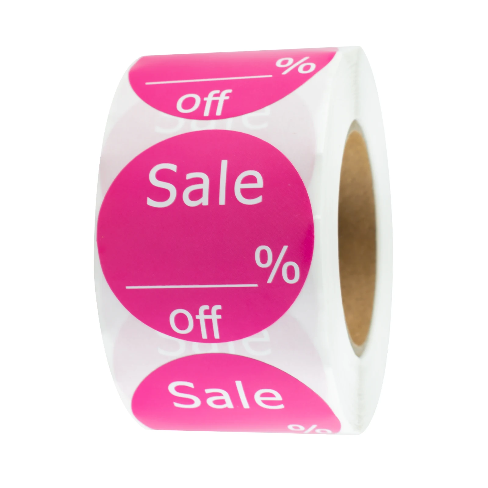 500 pegatinas redondas de 1,5 pulgadas/3,8 cm de color rojo rosa para escribir, con espacio para escribir, etiquetas de precio con descuento para tiendas de conveniencia y supermercados