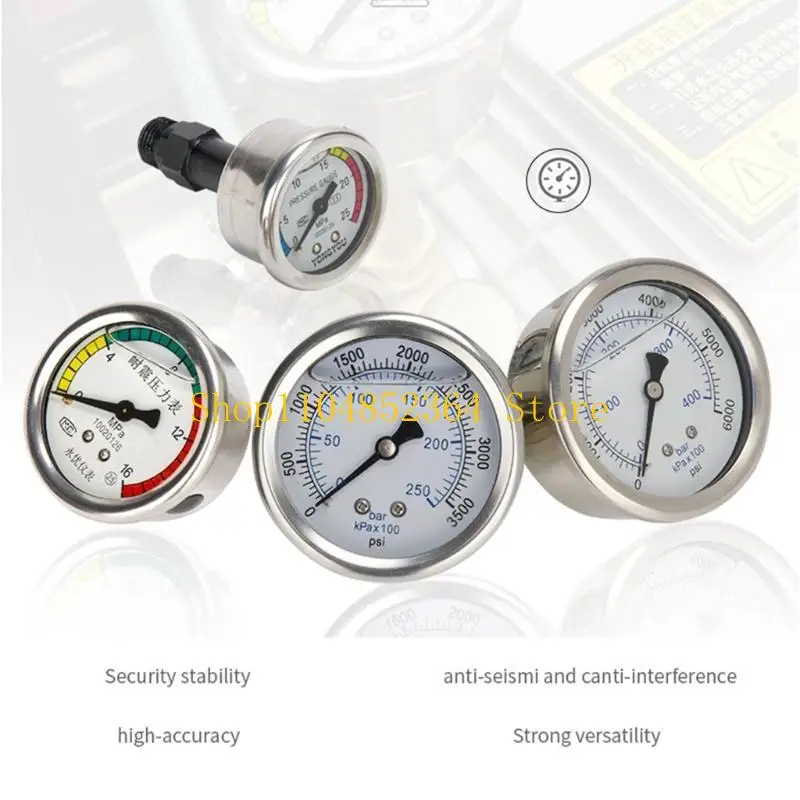 652F Pressure Gauge For High Pressure Washer Water Washer Cleaning Machine