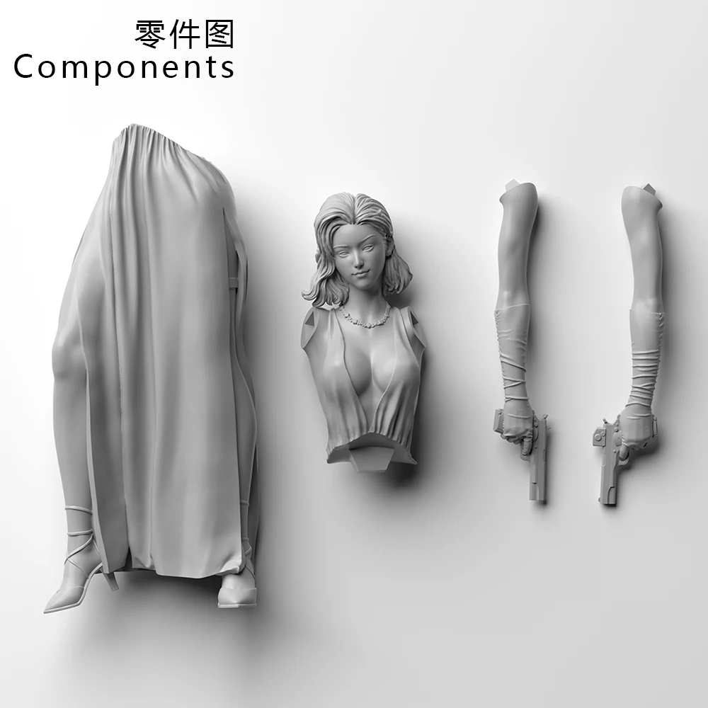 OceanCosmos-Figurine originale en résine non peinte, fille sexy, thème du film, modèle agent, kit GK