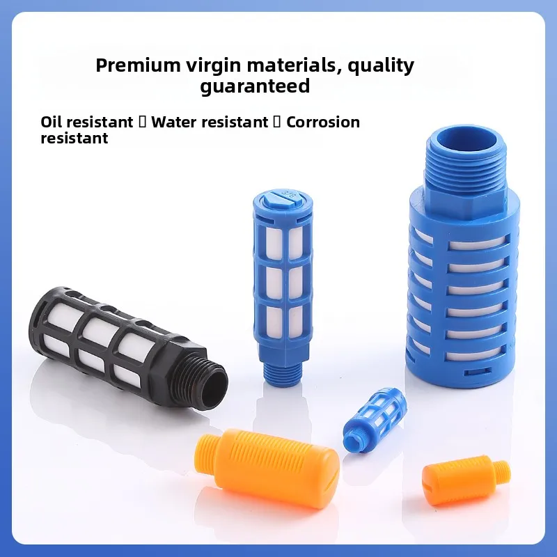 Pneumatic Muffler Filter for Air Compressor Solenoid Valve Plastic Stainless Steel Air Pump