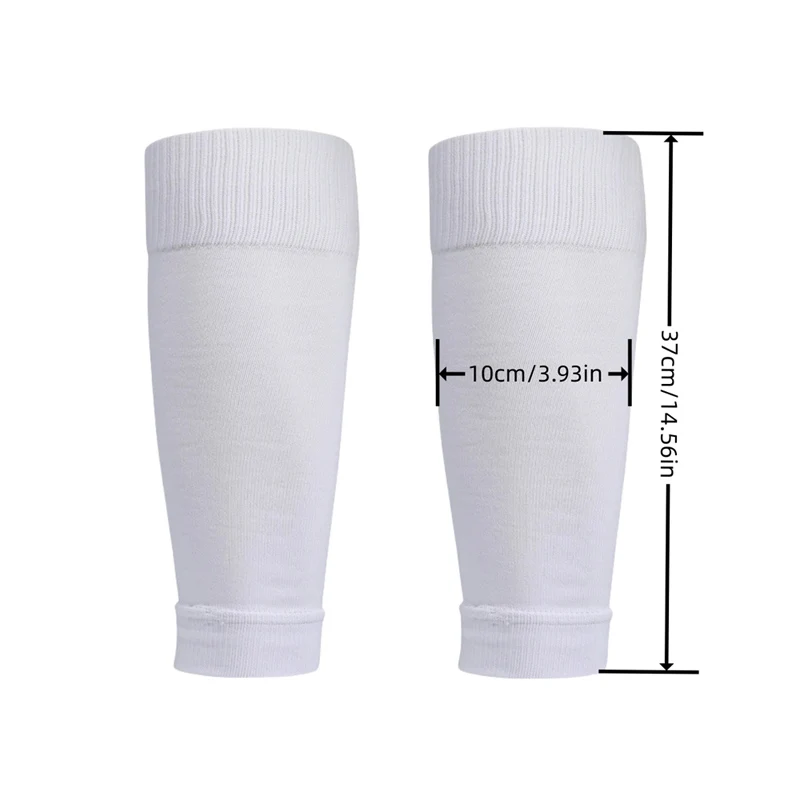 2-Paar-Set, rutschfeste Fußballsocken und Knieschützer, Wadenärmel, Outdoor-Sportsocken für Herren und Damen, Schutzausrüstung, Fußballsocken – Detail 10