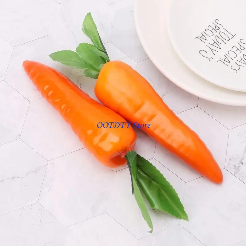367A Artificial Carrot Simulation Fake Vegetable Photo Props Home Kitchen