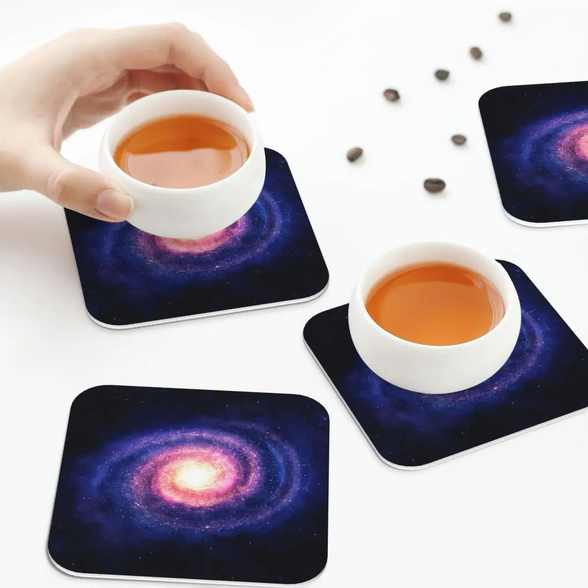 

Плащ Galaxy Universe, планеты, подставки, кухонные салфетки, нескользящая изоляционная чашка, кофейные коврики, декор, домашняя посуда, подушечки, набор из 4 шт.