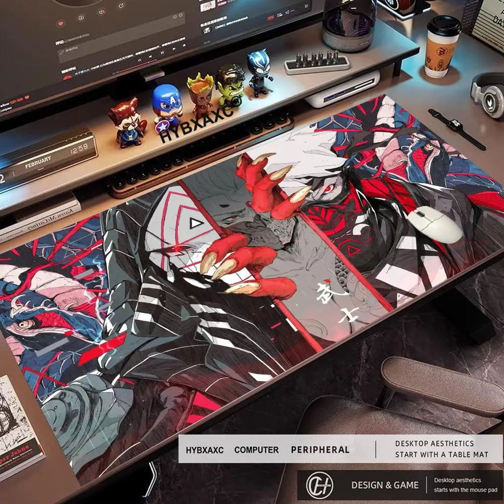 HD Game Mouse pad Japanese Samurai Devil Mousepad Black Gamer Desk Mats Esports Mouse Pad Carpet Gaming Accessories Table Mat