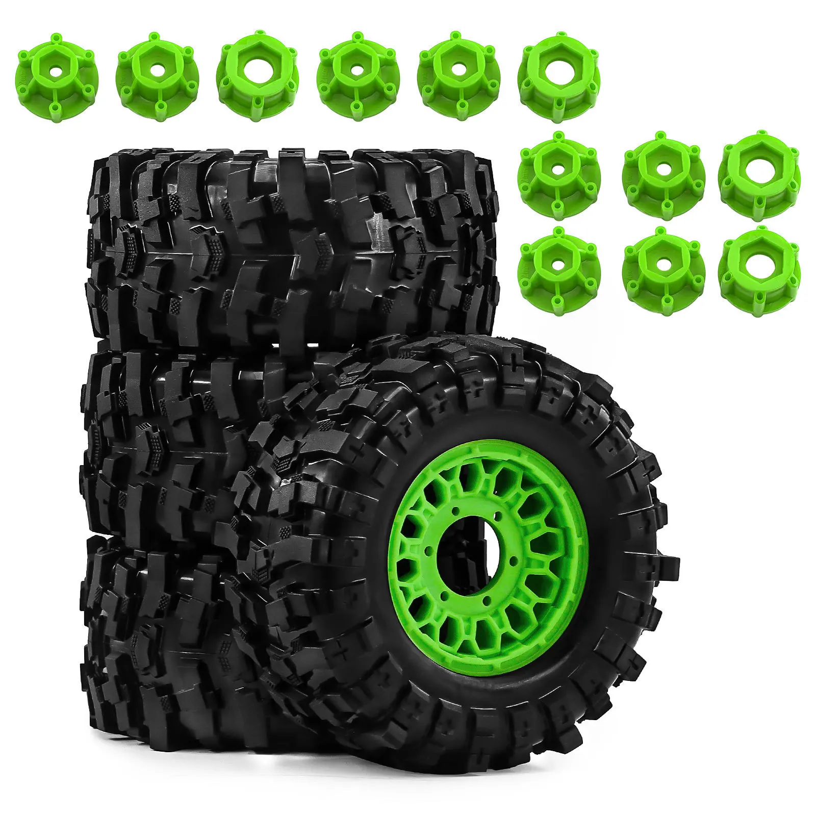 

12mm 14mm 17mm Wheel Hex Rubber Tire for ARRMA 1/10 ARRMA BIGROCK Rustler Hoss RC Car Upgrade Parts Accessories