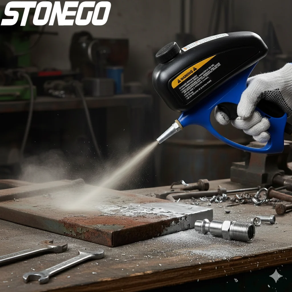 Portable Air Sandblaster Power Tool Accessory for Cleaning Rust Removal Surface Prep Professional Use