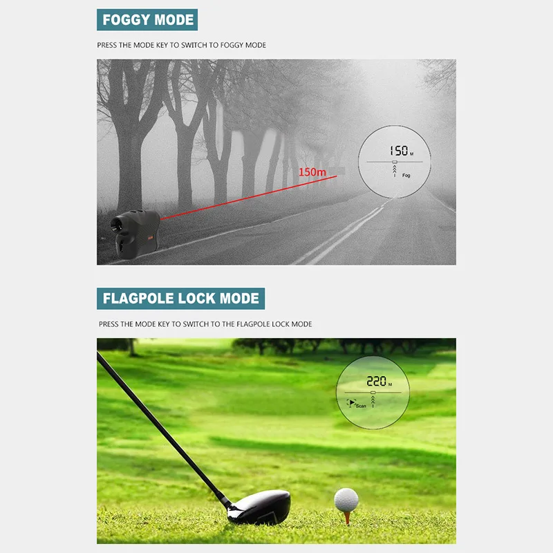 Telêmetro laser 600M 900M 1200M 1500M Medidor de distância a laser para golfe, esporte, caça, pesquisa