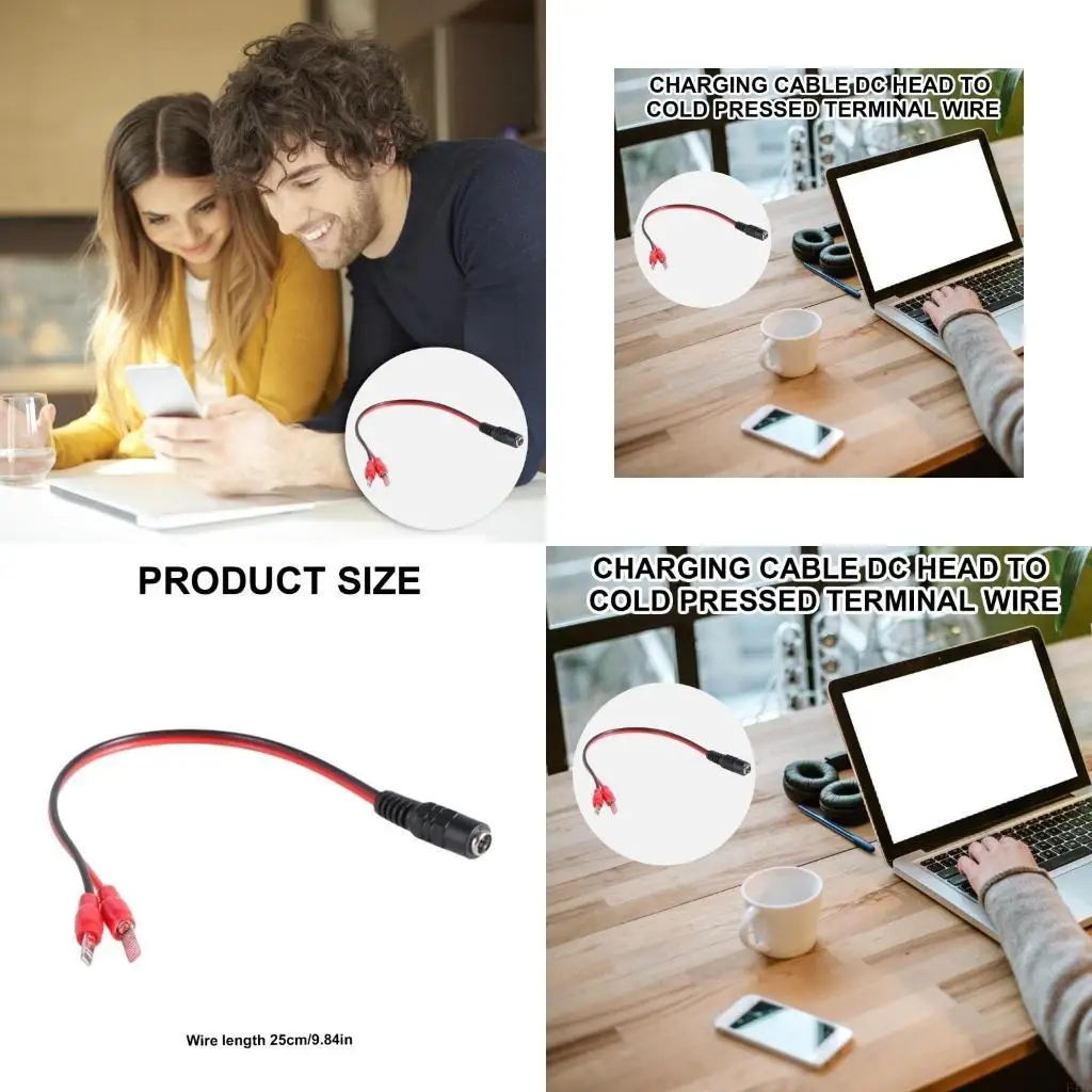 F42D Electric Power Tool Battery Charging Cable with 5.5x2.1mm Female Output