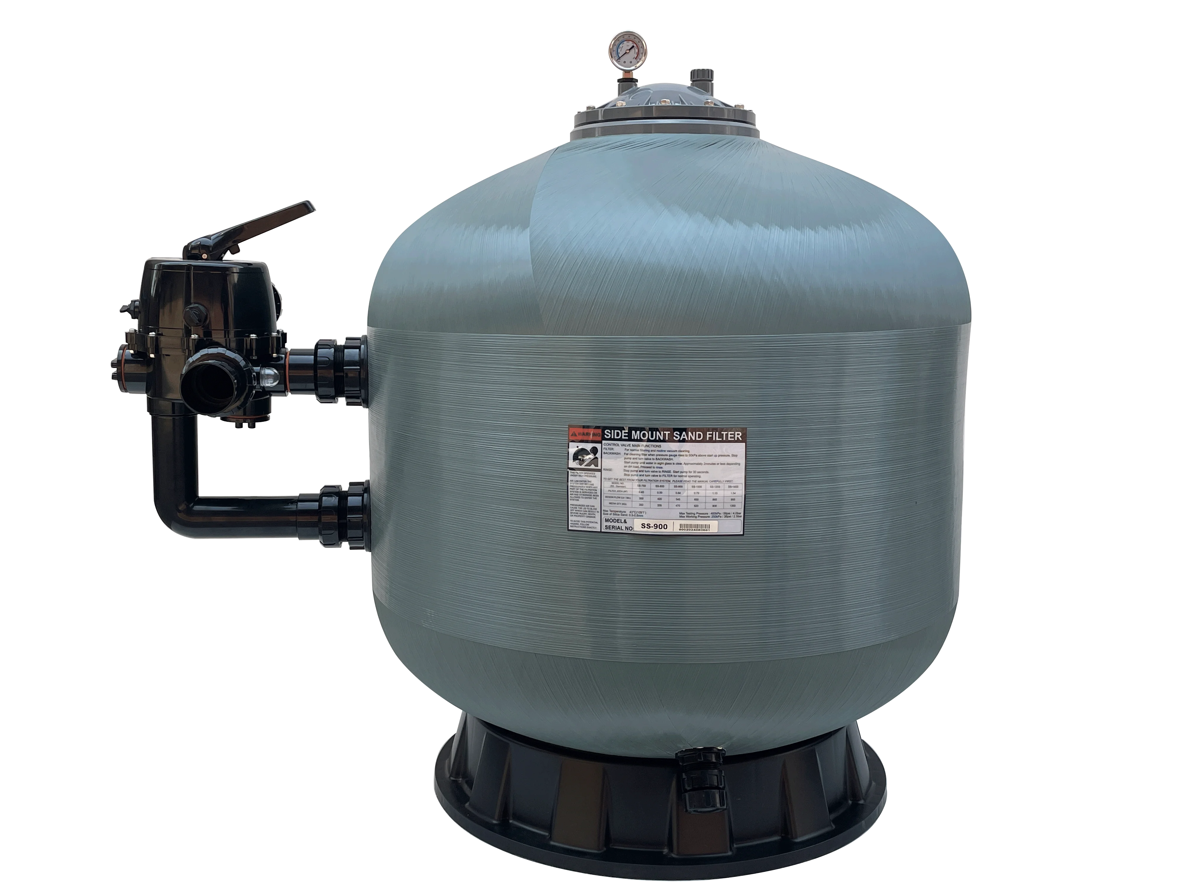 Glass Fiber Sand Filtration tank System for Swimming Pool Water Circulation, Cleaning, and Vacuum Suction view 6