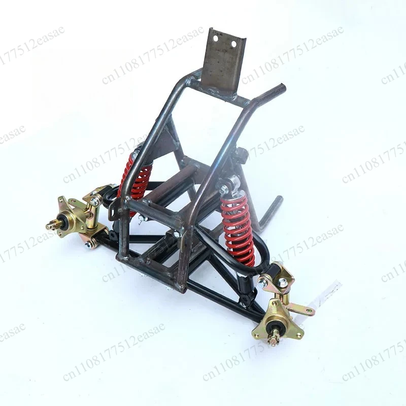 Self made accessories modified small inverted tricycle frame beach suspension disc brake