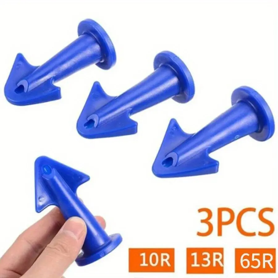 Plastic Silicone Tip Glue Scraper Set of 3 Multi-Angle Scraper Removes Joint Residue Home Caulking for Windows, Doors And Corner