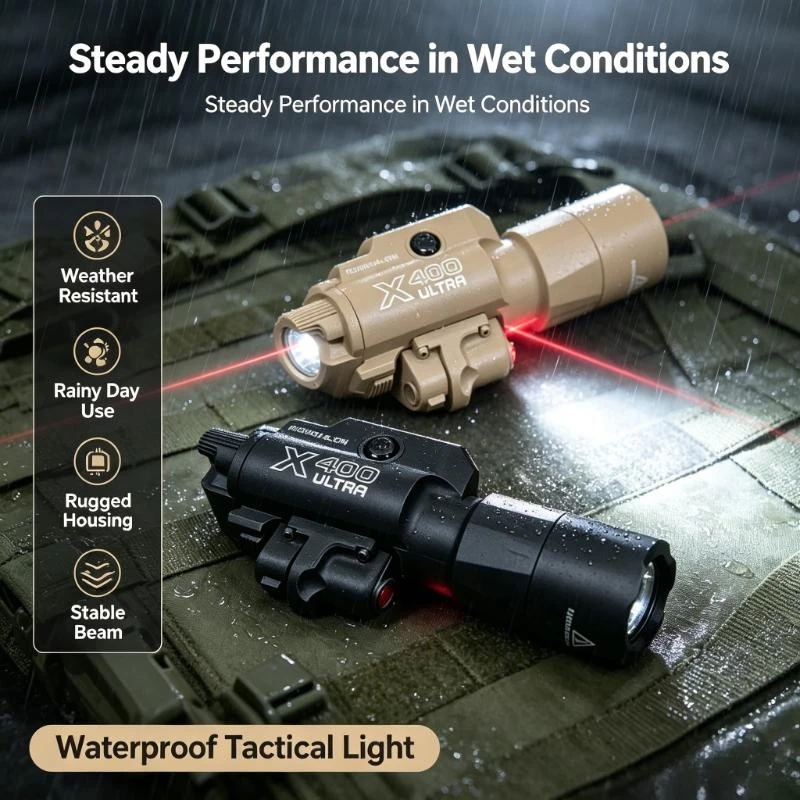 20Mm Rail Mounted Tactical X400U Unit Integrates Light And Laser For Nighttime Outdoor Group Wargame Matches