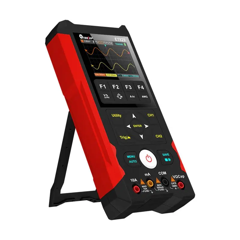3in1 TFT Color Screen Dual Channel Oscilloscope Multimeter Singal Source 250MSa/s 80MHz Amplitude AI Preview Waveform Generator