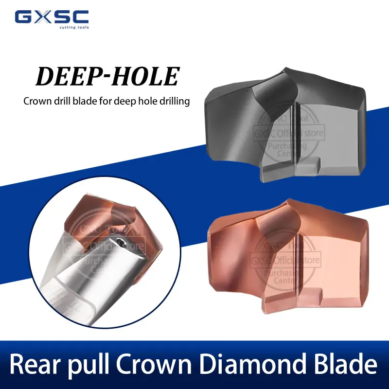 

High-Quality 12.5mm-24.0mm Blade Pull Back Style Crown Diamond Internal-Cooling Deep-Hole Violent Drilling CNC Cutting Tool Part