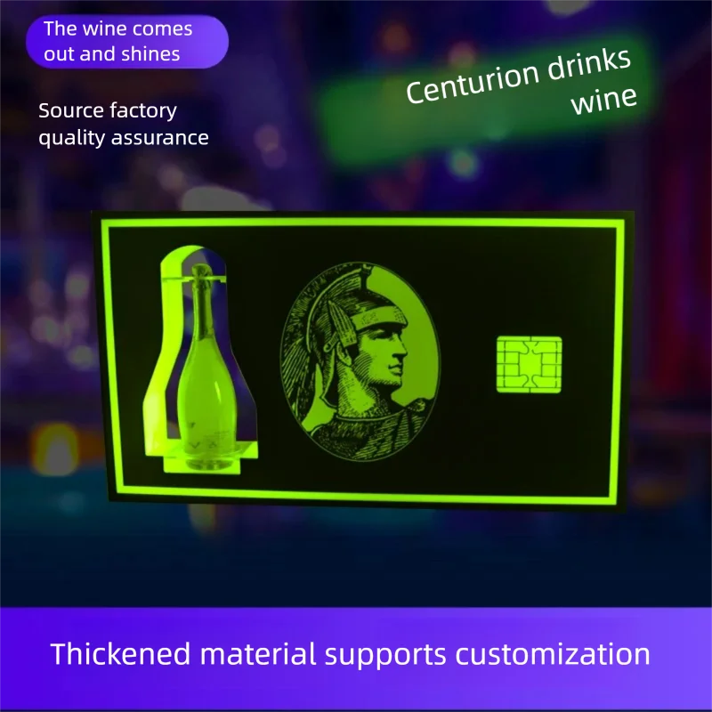 

Customized LED bottle presenter, VIP Black Card Exclusive, Suitable for Nightclubs, Leisure Bars, Creative Wine Display Decor
