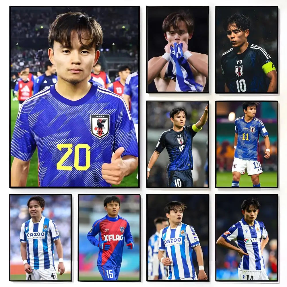 Talented Skillful Japanese Athlete Football Star T-Takefusa Kubo Poster American Film Mural Home Childrens Room Wall Decor Print