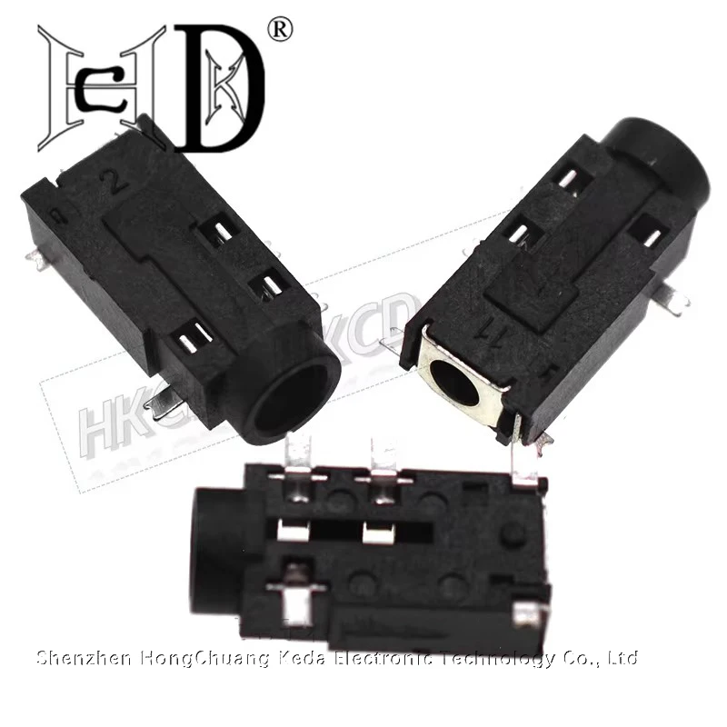 10Pcs PJ381 3.5mm Stereo Audio Jack Connector 4Pin SMD Surface Mount Horizontal Female Headphone Socket for PCB DIY Electronics