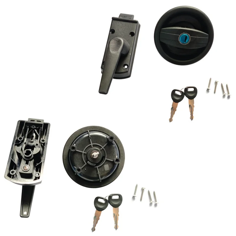 RV قفل باب التخييم C/W برميل اليد اليسرى مع 2 مفاتيح ل Vecam Zadi قافلة متنقل مزلاج الباب الملحقات