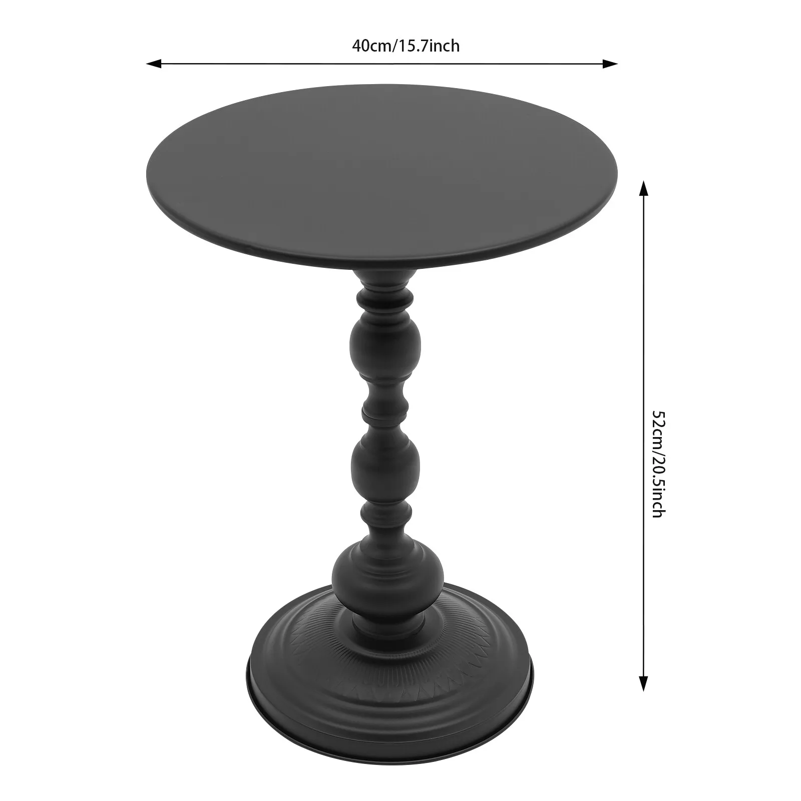 Café TablesTable auxiliar redonda retro en acero al carbono, perfecta para sala de estar, bar o sofá, espacio de salón