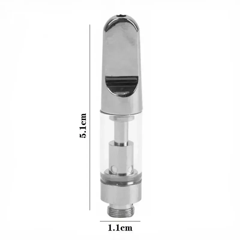 Cartucho de bobina de cerámica para vapeo, tanque de 5 piezas/10 piezas, con punta de goteo blanca, negra y dorada, 0,5 ml, 1ml, 510 hilos, atomizador