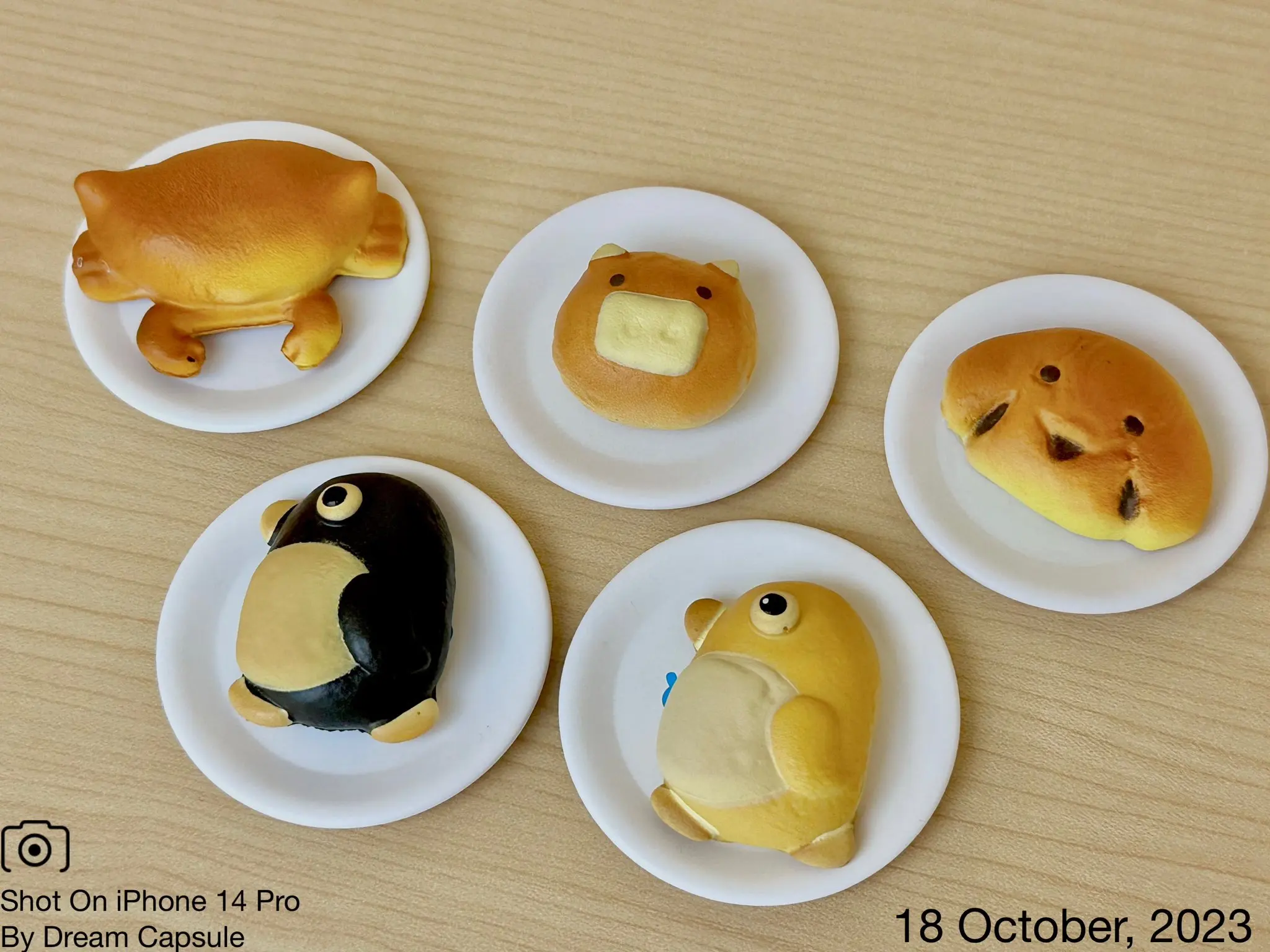 Kenelephant capsule toys magnete per il pane animale 2a edizione cute kawaii fluffy soft squishy crab pig dog penguin pan pane figure