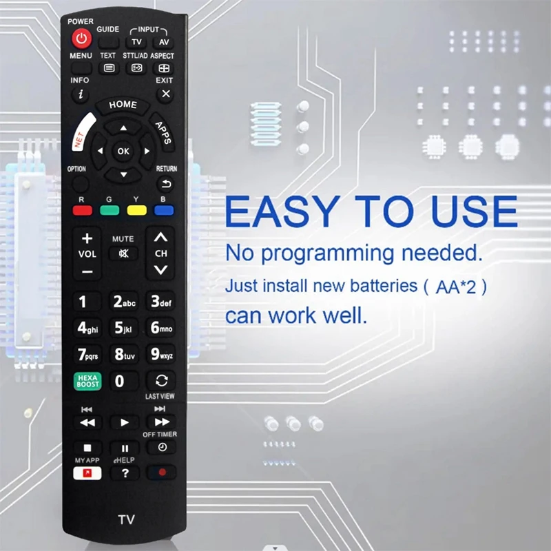 パナソニックTV用の交換用リモコンn2qayb001134、th-32es500h、th-40es500h、th-43es630h