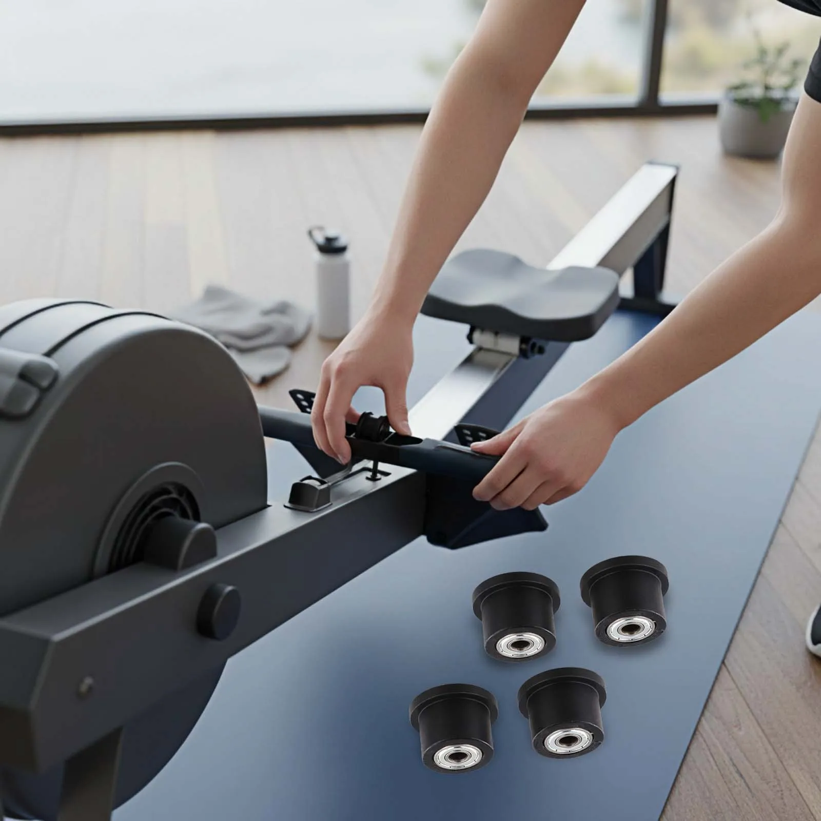 

Сменные гладкие раздвижные ролики для фитнес-байка с диафрагмой 8 мм, утолщенный дизайн подшипника, износостойкий нейлоновый материал