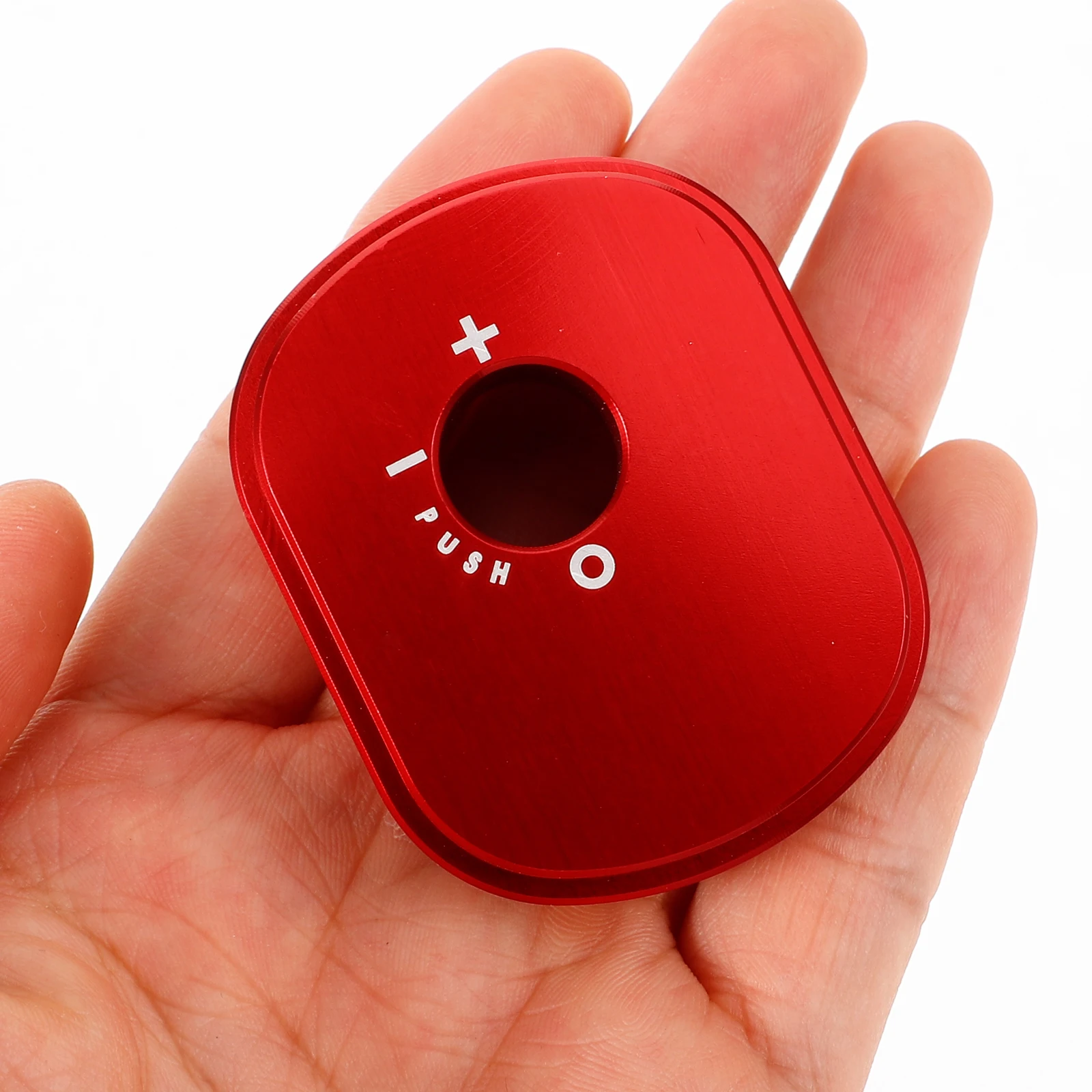 

1PCS Red Aluminum Motorcycle Ignition Cylinder Cover Protective Accessory Jeep Style