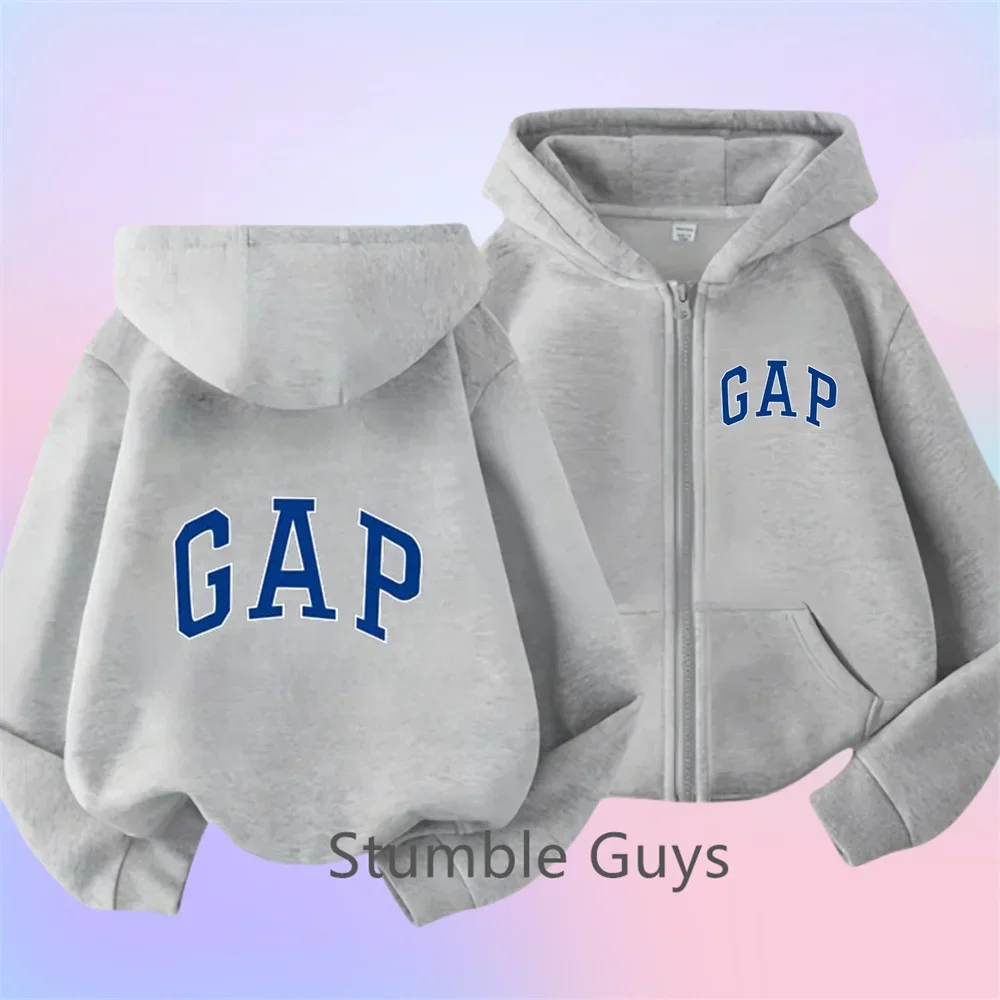 Monogrammed Simple Zipper Hoodie Kids Clothing Girls Clothing Fashion Kids Boys Clothing Fall Sweatshirt Top