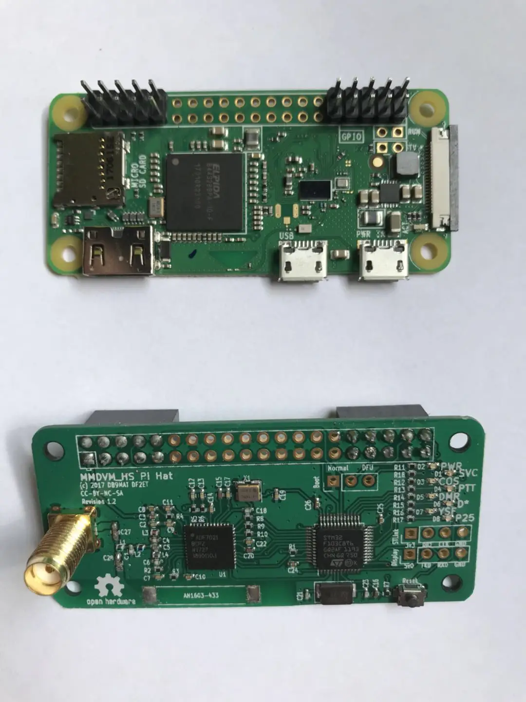 Imagem -06 - Suporte Montado Mmdvm Hotspot Raspberry pi Zero w Oled Mais Antena P25 Dmr Ysf Nxdn Estojo para Cartão 16g