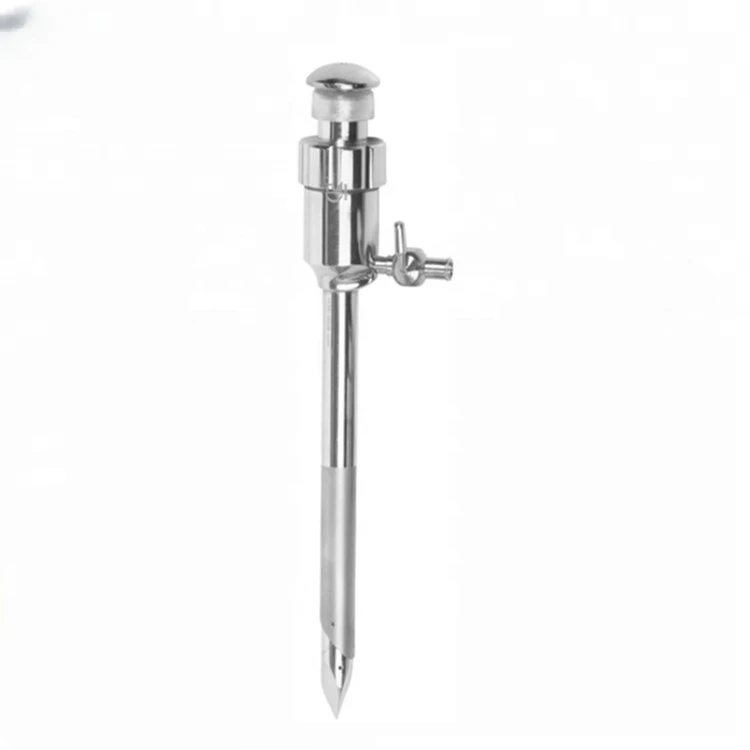 Hot selling laparoscopic stainless steel reusable bladeless magnetic trocar with screw