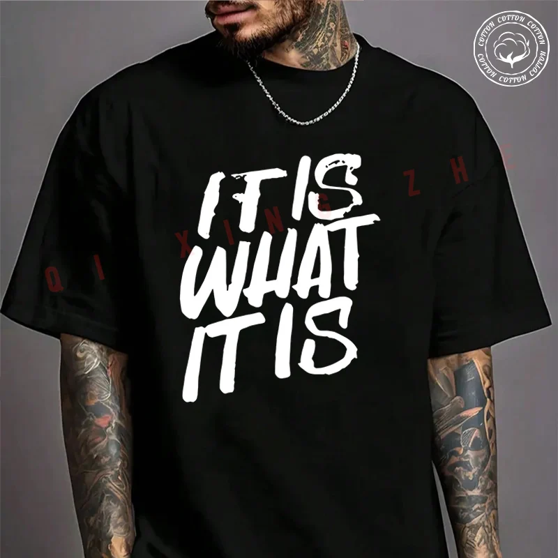 

Motorcycle Quote Text Print Black Cotton T-shirt Summer Casual Short Sleeved Basic TShirt Round Neck Unisex Tops