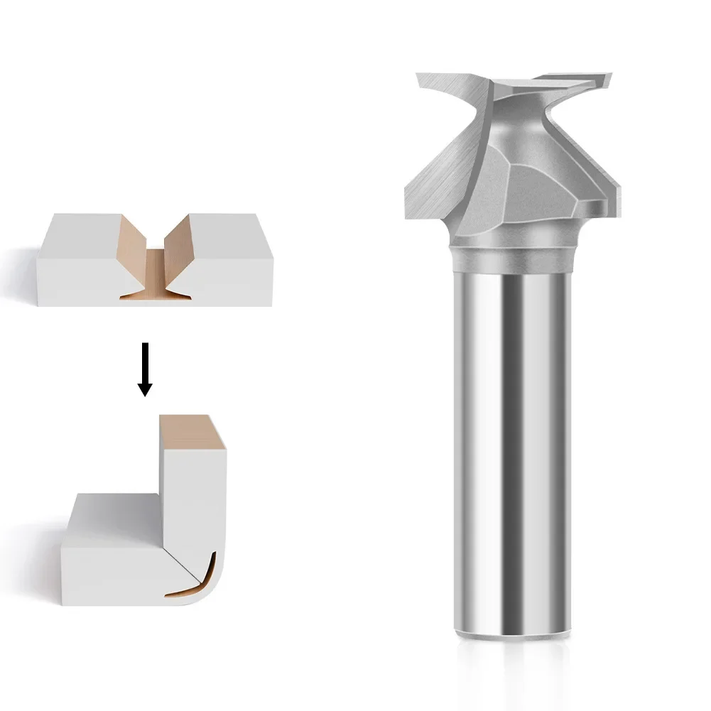 

1 шт. R10 1/2 дюйма, хвостовик 12 мм, деревообрабатывающая фреза, фреза с пазом и пазом, V-образная бита с твердосплавным наконечником