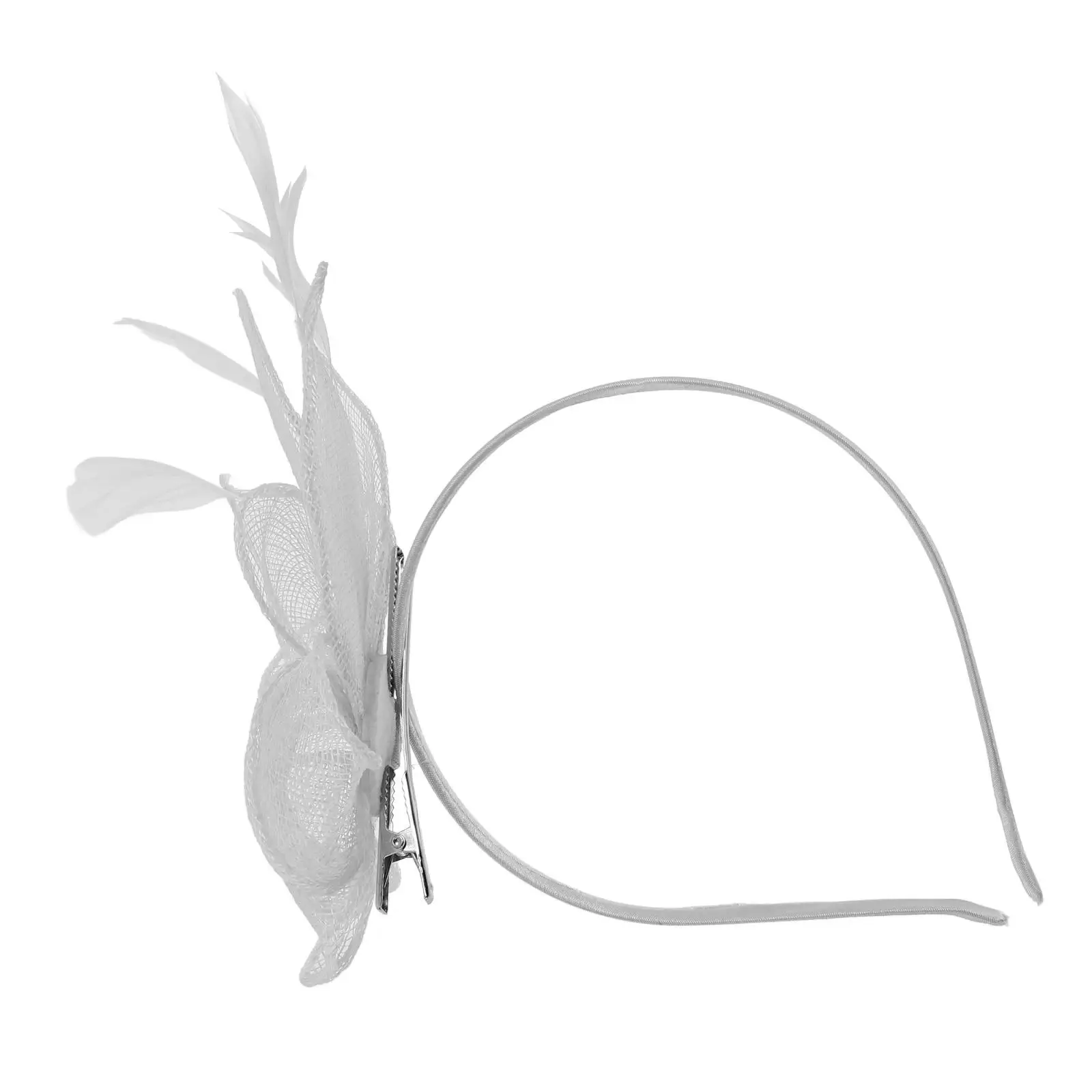

Fascinator Hairband Vintage Hats for Women Jute ABS Tea Party Wedding Banquet Accessories Easy to Wear Matching Formal