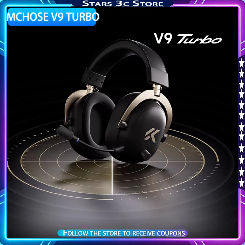 

Беспроводные наушники MCHOSE V9 Turbo + Over-Ear с беспроводной зарядкой, микрофоном, длительным временем автономной работы и низкой задержкой для киберспортивных игр
