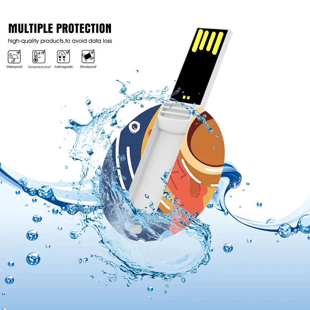 10 PZ/LOTTO USB 2.0 Biglietto Da Visita Flash Drive 8gb 16gb Moneta Mini Chiavetta USB A Forma Rotonda con Stampa Del Logo Per I Regali Dell'azienda