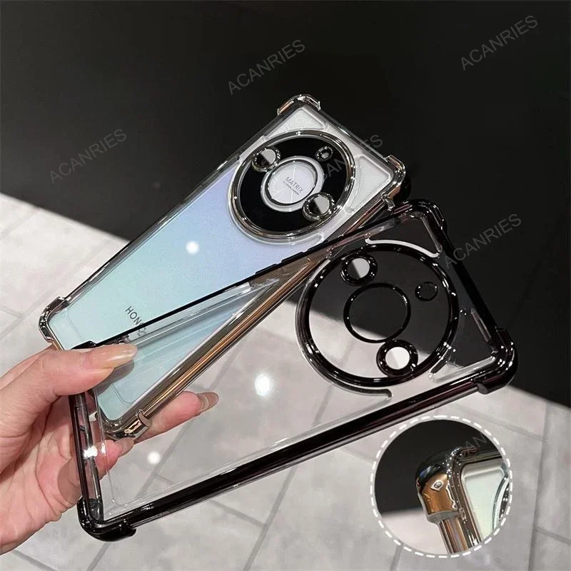 

Four Corners Thickening Shookproof Plating Silicone Soft Case For Huawei Honor Magic 5 Pro 6 Lite Magic5 Magic6 6lite 5pro Cover