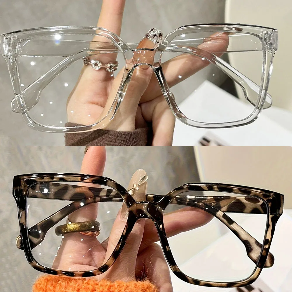 1PCS Light Frame Anti Blue Glasses Transparent Optical Glasses Women Men Square Eyewear Blocking Spectacle Eyeglasses
